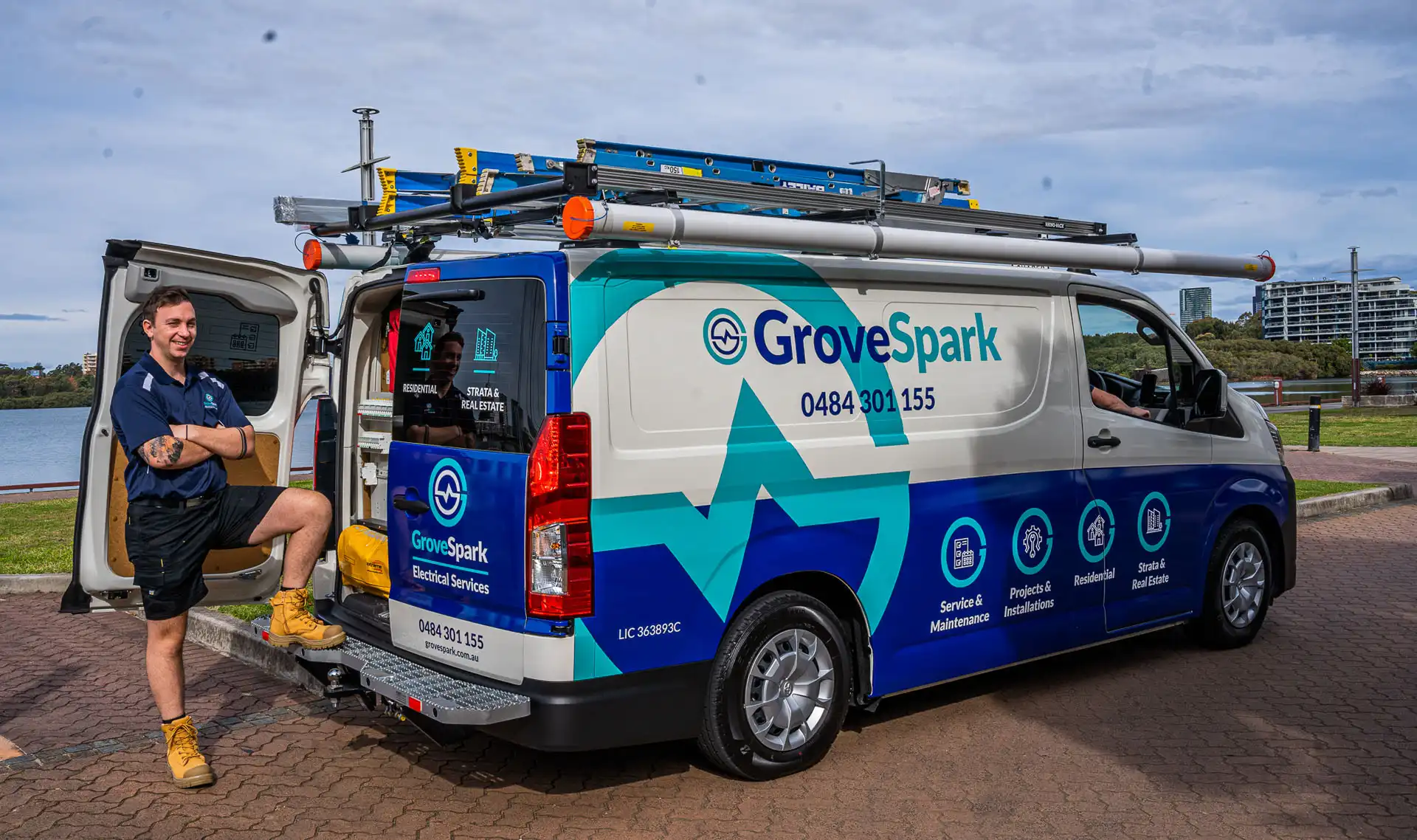 Grove Spark team truck